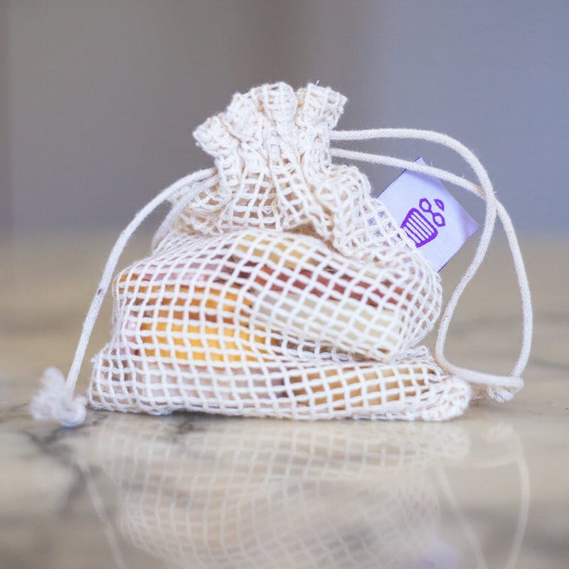 100% Natural Organic Cotton Mesh Soap Saver Bag Beauty and the Bees