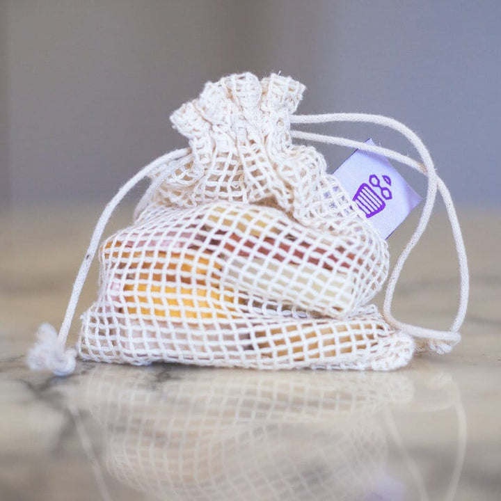 100% Natural Organic Cotton Mesh Soap Saver Bag Beauty and the Bees