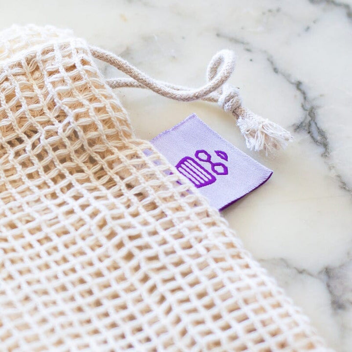 100% Natural Organic Cotton Mesh Soap Saver Bag Beauty and the Bees