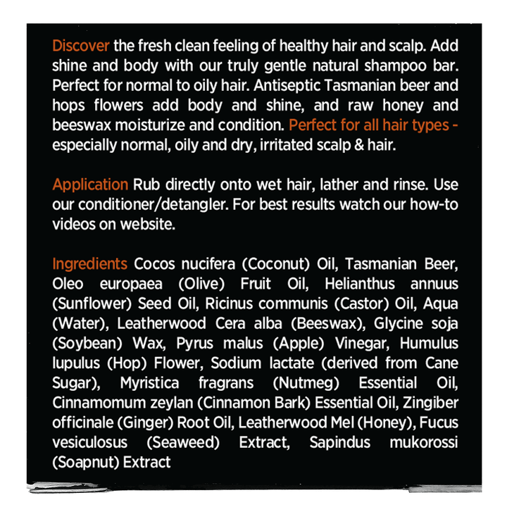 Gentlemans Beer Shampoo Bar Hair Care Professor Fuzzworthy