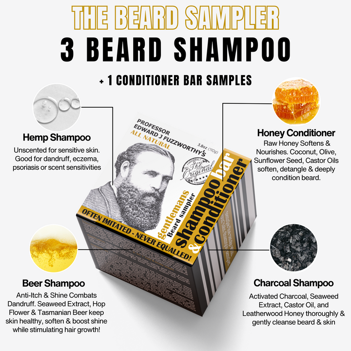 Beard Shampoo & Conditioner Bar Sampler Kit Duo