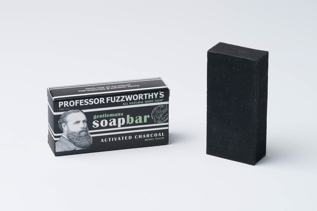 Activated Charcoal Soap Bar - Minty Fresh Soap Professor Fuzzworthy 