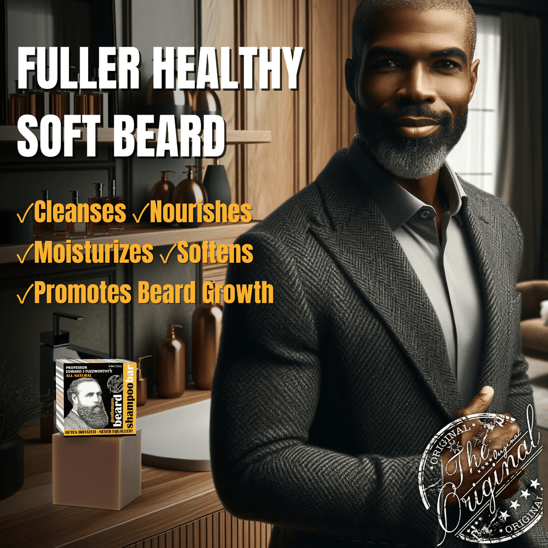 Rhassoul & Beer Beard Shampoo Bar Beard Care Professor Fuzzworthy 