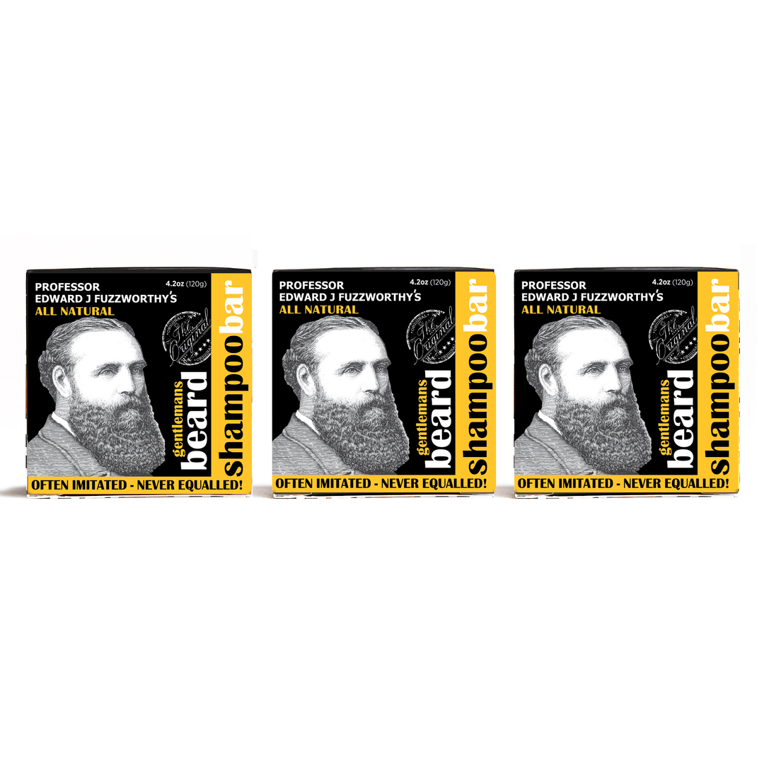 Professor Fuzzworthy's Beard Shampoo Bar 3 Pack - Professor Fuzzworthy - Professor Fuzzworthy Beard Care