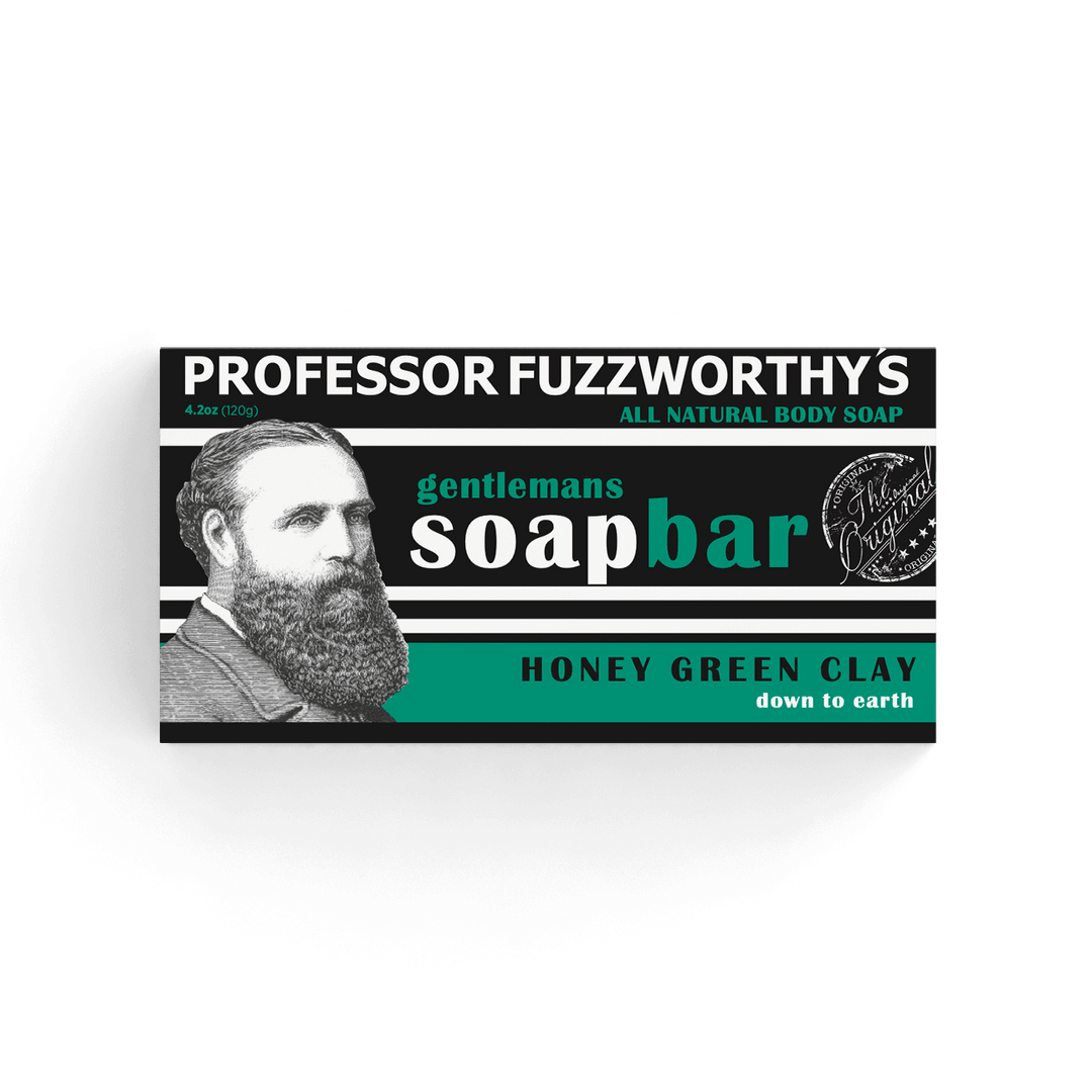 Honey Green Clay Soap Bar - Down to Earth Soap Professor Fuzzworthy Single 