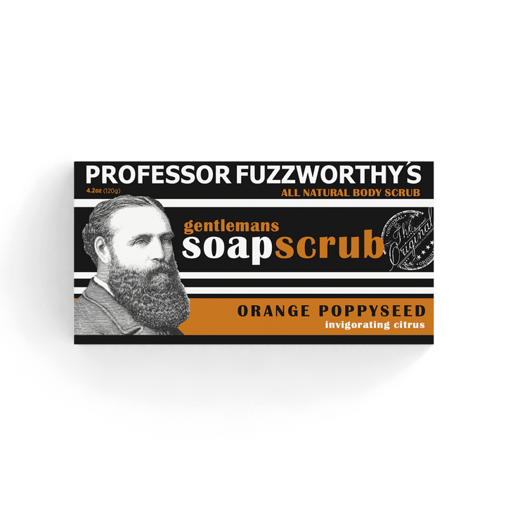 Orange Poppyseed & Invigorating Citrus Soap Scrub Bar Body Care Professor Fuzzworthy Single 