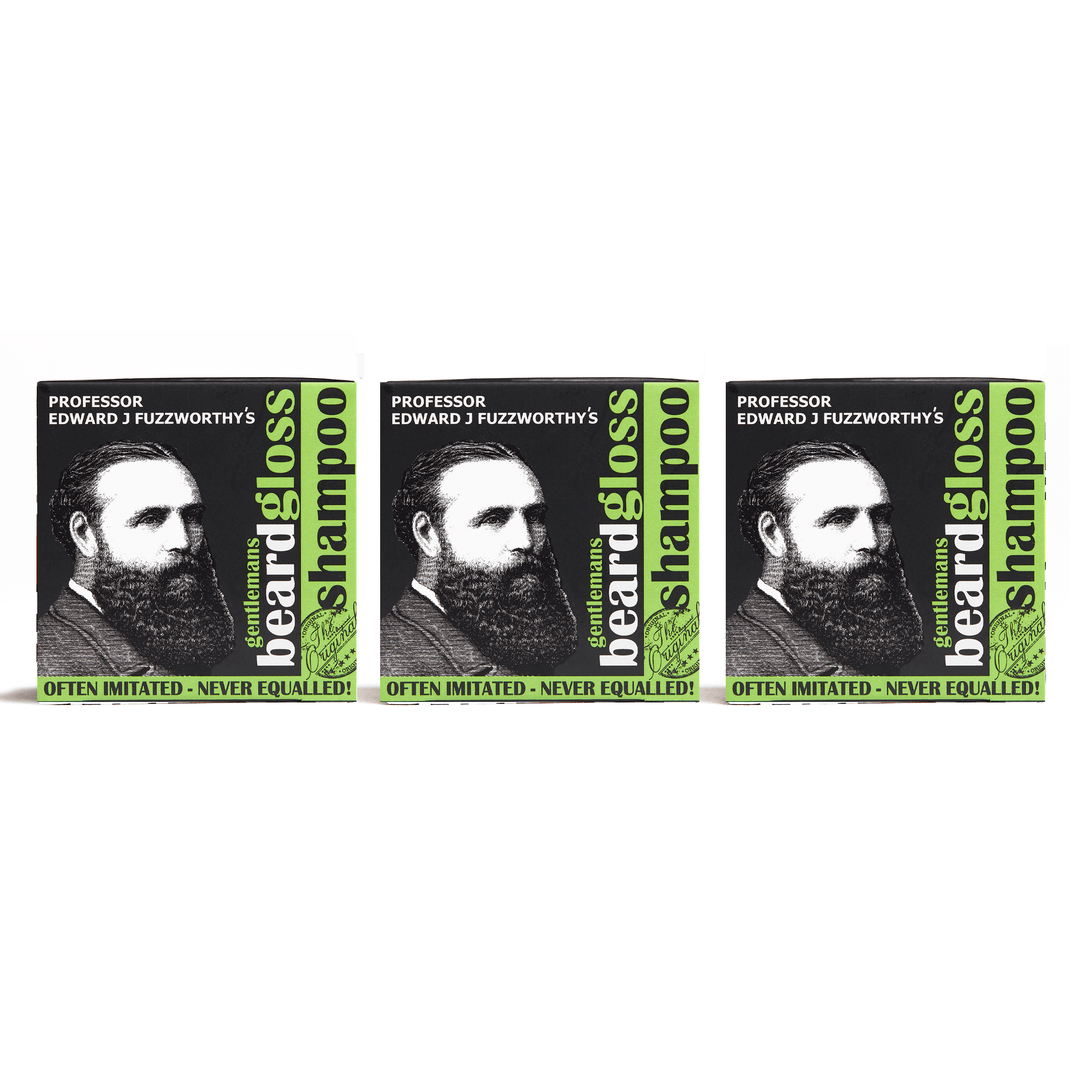 ACV Beard Shampoo Bar Beard Care Professor Fuzzworthy 3 PACK 