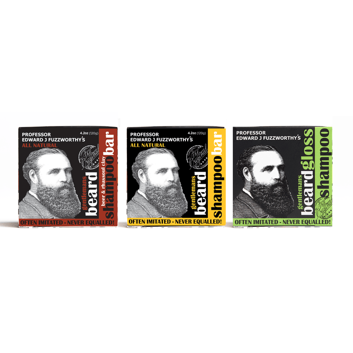 Beard Shampoo Bar Beard Care Professor Fuzzworthy Variety Pack 