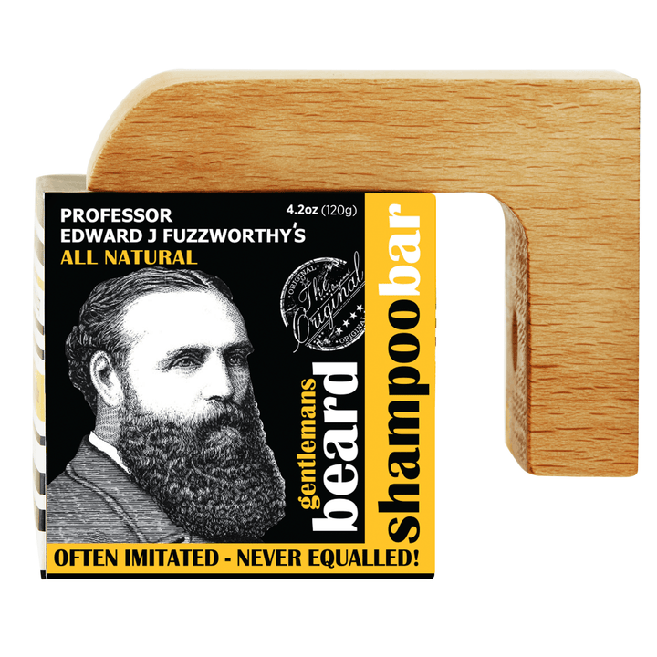 Beard Shampoo Bar & Magnetic Soap Holder Gift Set - Professor Fuzzworthy - Professor Fuzzworthy Beard Care