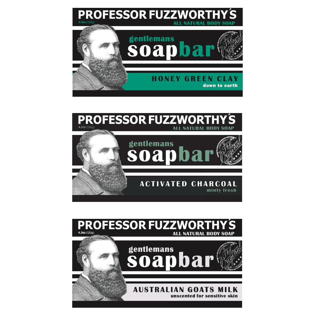 Variety Soap & Scrub 3 Pack Body Care Professor Fuzzworthy Soaps 
