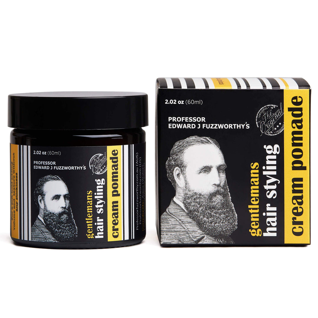 Gentlemans Hair & Beard Styling Cream Pomade - Professor Fuzzworthy - Professor Fuzzworthy Beard Care