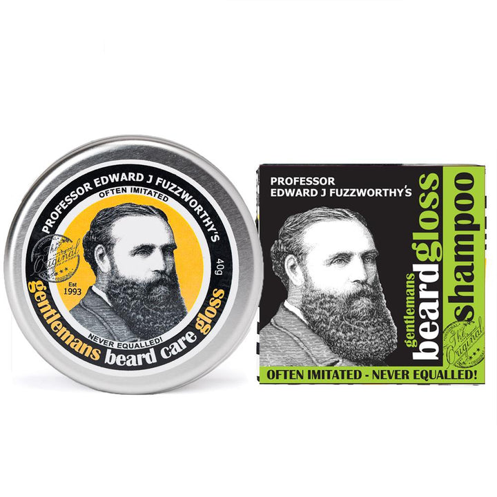 Beard Shampoo Bar & Beard Balm Gloss Pack - Professor Fuzzworthy - Professor Fuzzworthy Beard Care