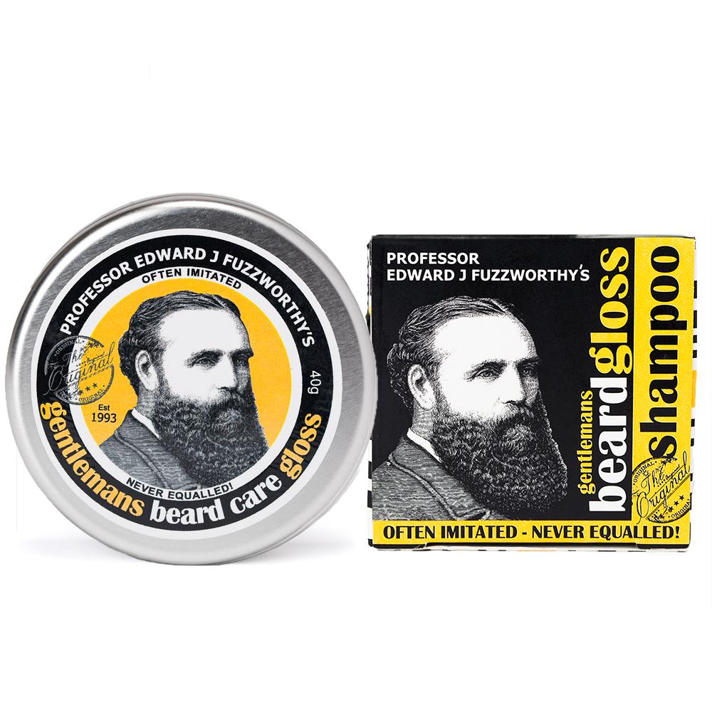 Solid Beard Shampoo Bar & Beard Balm Gloss Pack - Professor Fuzzworthy - Professor Fuzzworthy Beard Care