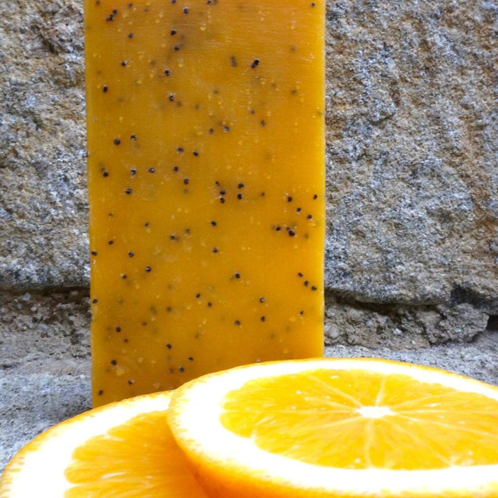 Sicilian Orange Poppyseed Body Soap Scrub Bar - Professor Fuzzworthy Beard Care
