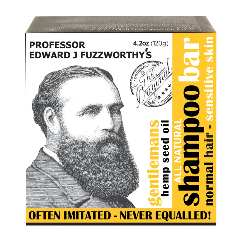 Beard Shampoo Bar & Air Dry Soap Holder Gift Set Beard Care Kits Professor Fuzzworthy Hemp 